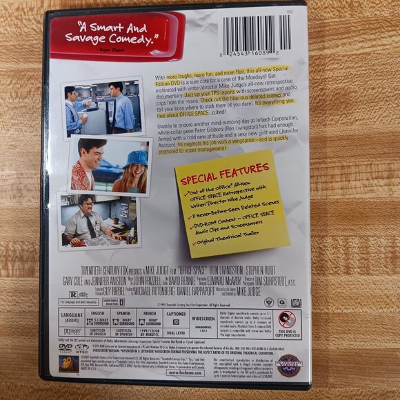 Office Space 1999 DVD (Widescreen Edition) w/ Inserts Mike Judge Stephen Root VG - Picture 2 of 7